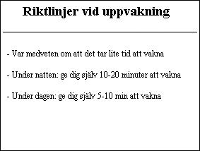 Riktlinjer för tuppluren