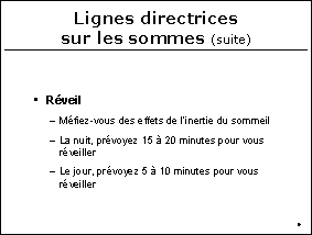 Lignes directrices sur les sommes